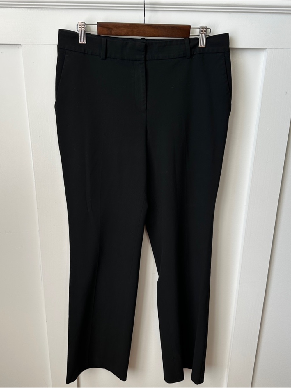 Ann Taylor Black Straight-Leg Dress Trousers